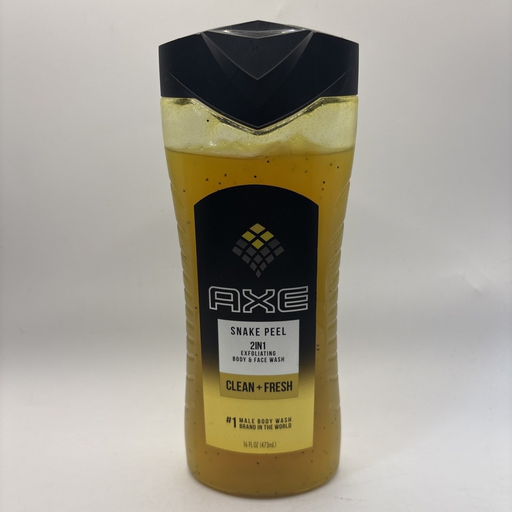 AXE Snake Peel 2 In 1 Exfoliating Body & Face Wash Clean + Fresh 16 Oz NEW
